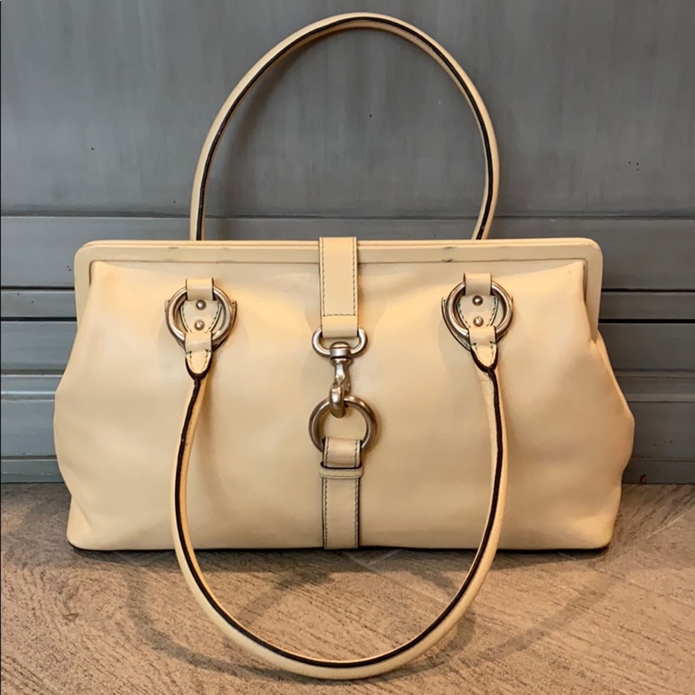 Vintage! Marc Jacobs Large Shoulder Bag in Cream Leather